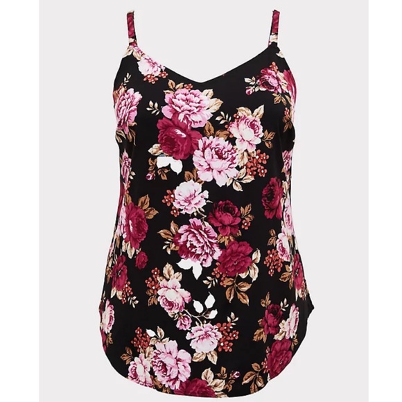 NWT TORRID Ava Black Floral Cami - Picture 4 of 11